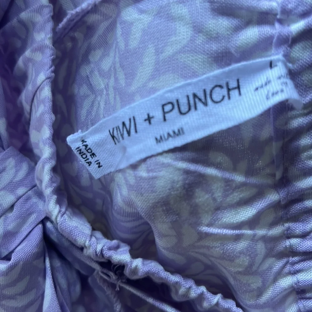 Kiwi & Punch flowy pants lavender tie waist - Picture 2 of 14